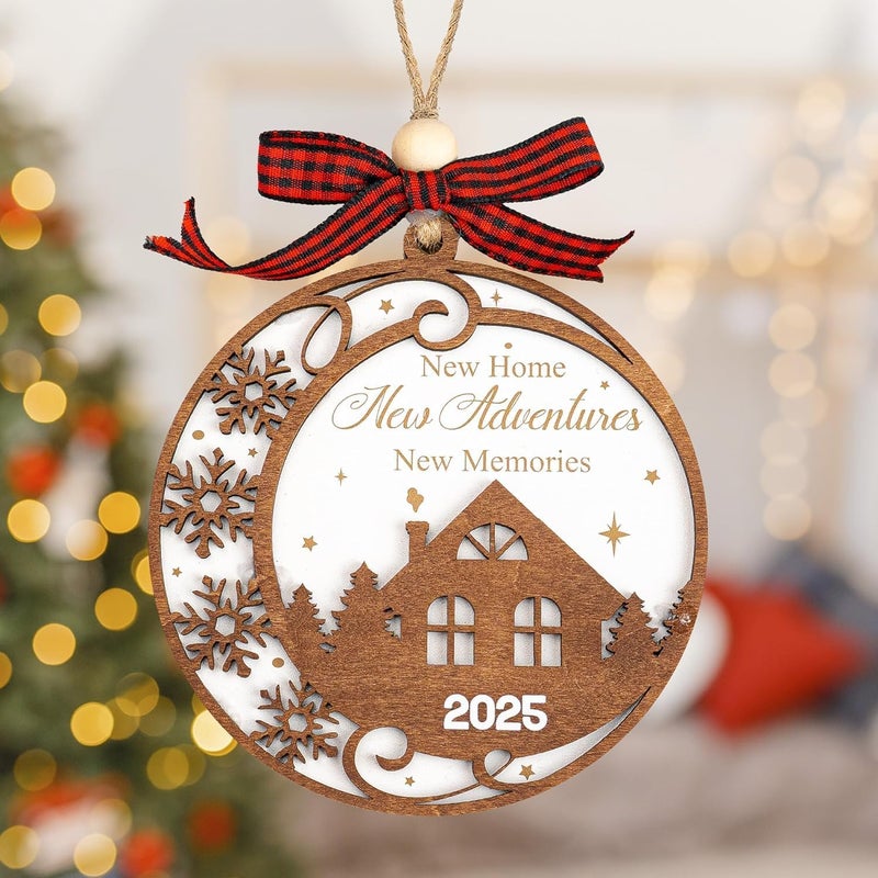 NELXI New Home Christmas Ornament 2025, Our First Home Ornament 2025, Neighbor Idea, Housewarming Ornament for New Homeowners, First Christmas in New House Keepsake - Image 5